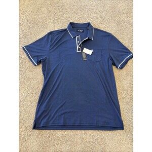 Original Penguin Performance Polo Shirt Mens XXL Black Iris Short Sleeve
